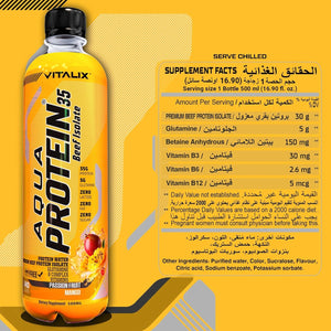 Aqua Protein 35  Premium Beef Protein Isolate - Mango Passion Fruit