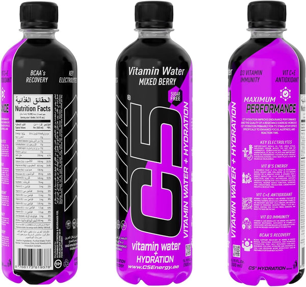 C5 Hydration  Pink Lemonade Electrolytes  Vitamin Water- Zero Sugar