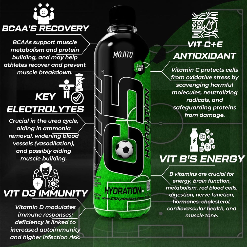 C5 Hydration Mojito Electrolytes Vitamin Water- Zero Sugar