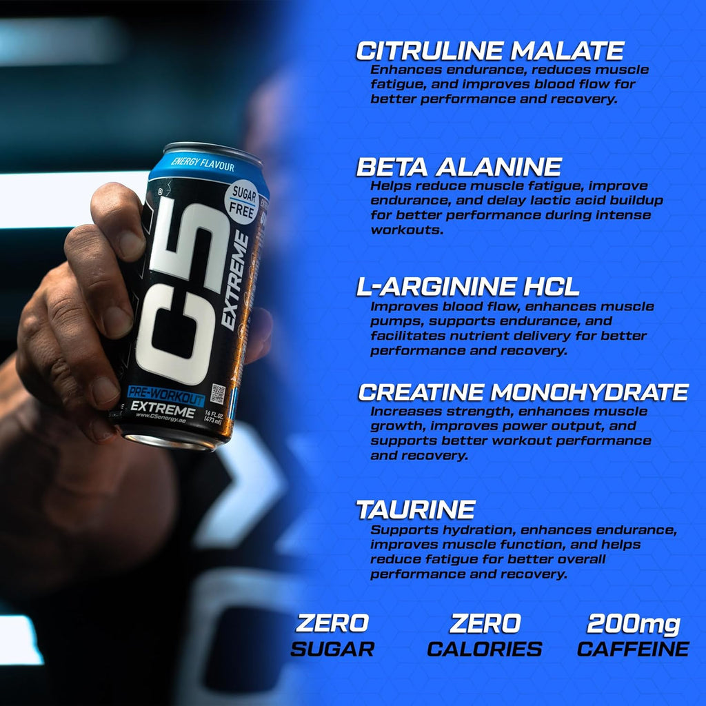 C5 Energy Drink Extreme Energy Flavour Pre Workout - Ultramade