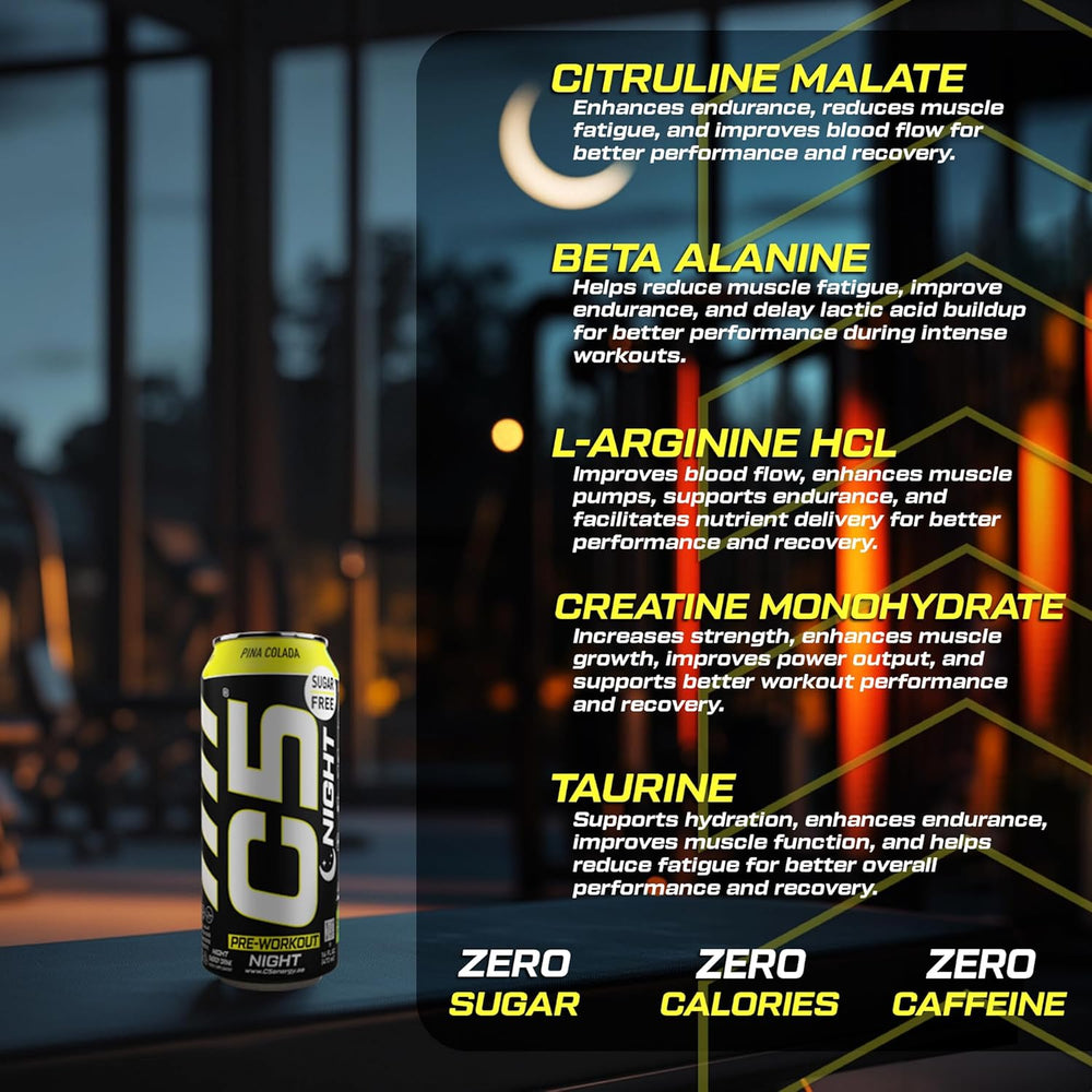 C5 Drink Night Pina Colada, Pre Workout