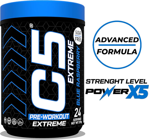 C5 Extreme Pre Workout Powder Blue Raspberry
