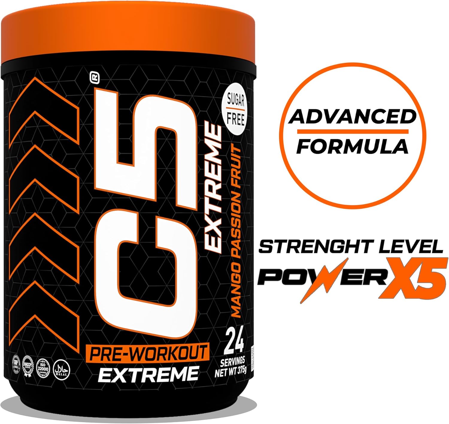 C5 Extreme Pre Workout Powder Mango Passion Fruit - Ultramade