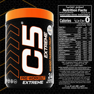 C5 Extreme Pre Workout Powder Mango Passion Fruit