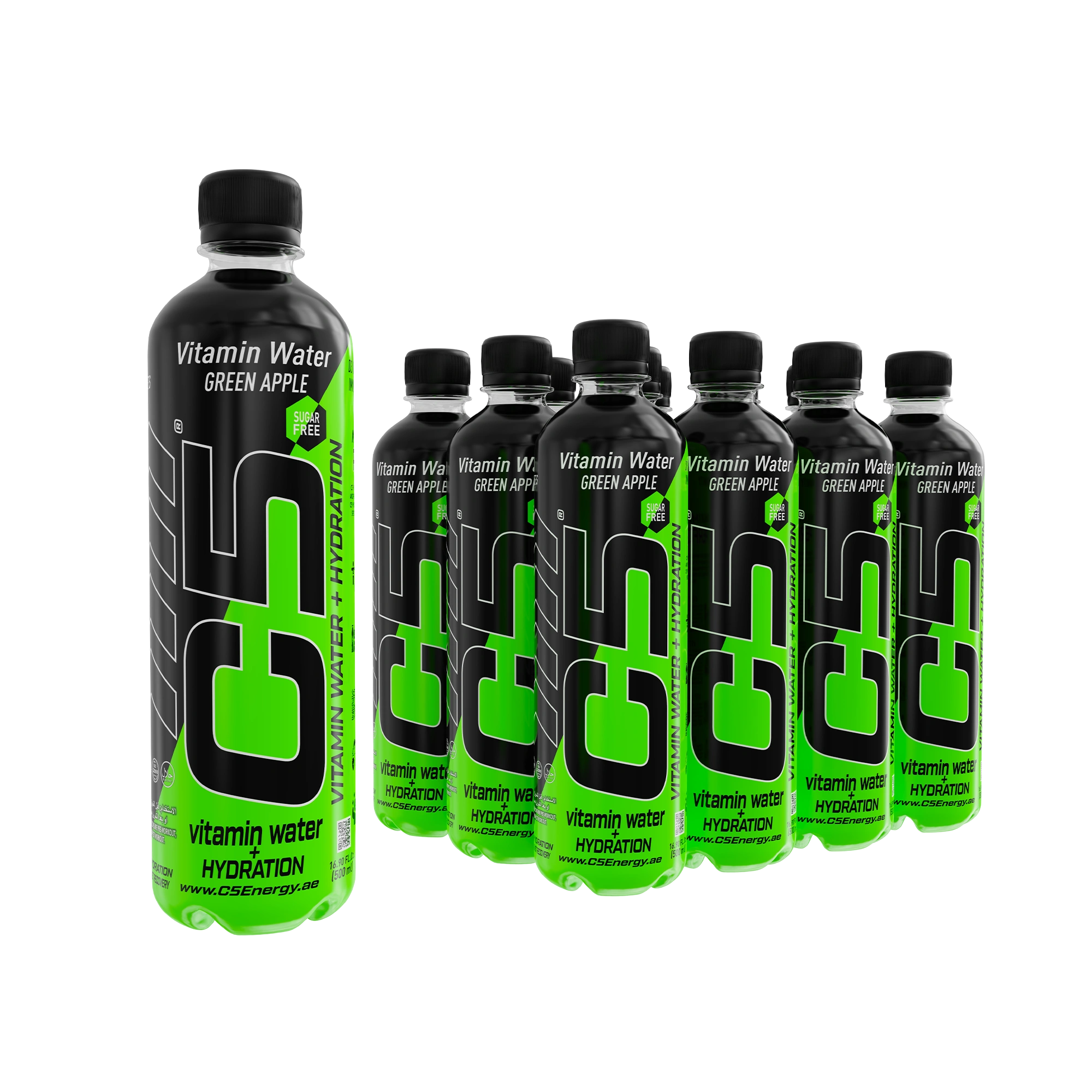 C5 Hydration Green Apple Electrolytes Vitamin Water- Zero Sugar