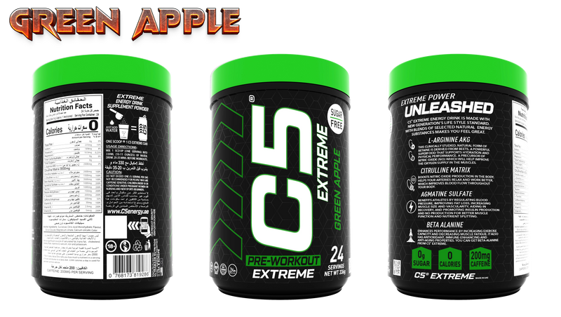 C5 Extreme Pre Workout Powder Green Apple