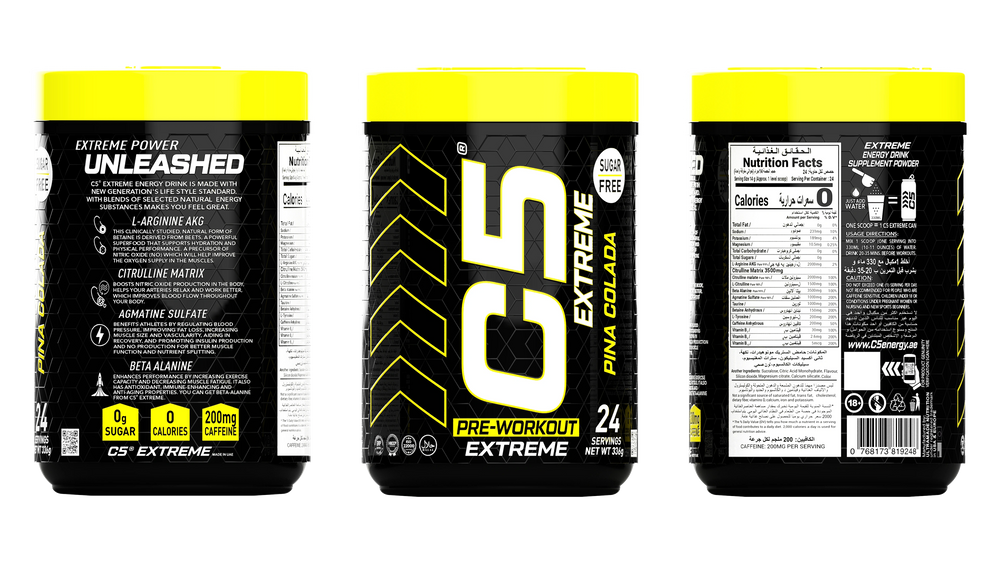 C5 Extreme Pre Workout Powder Pina Colada