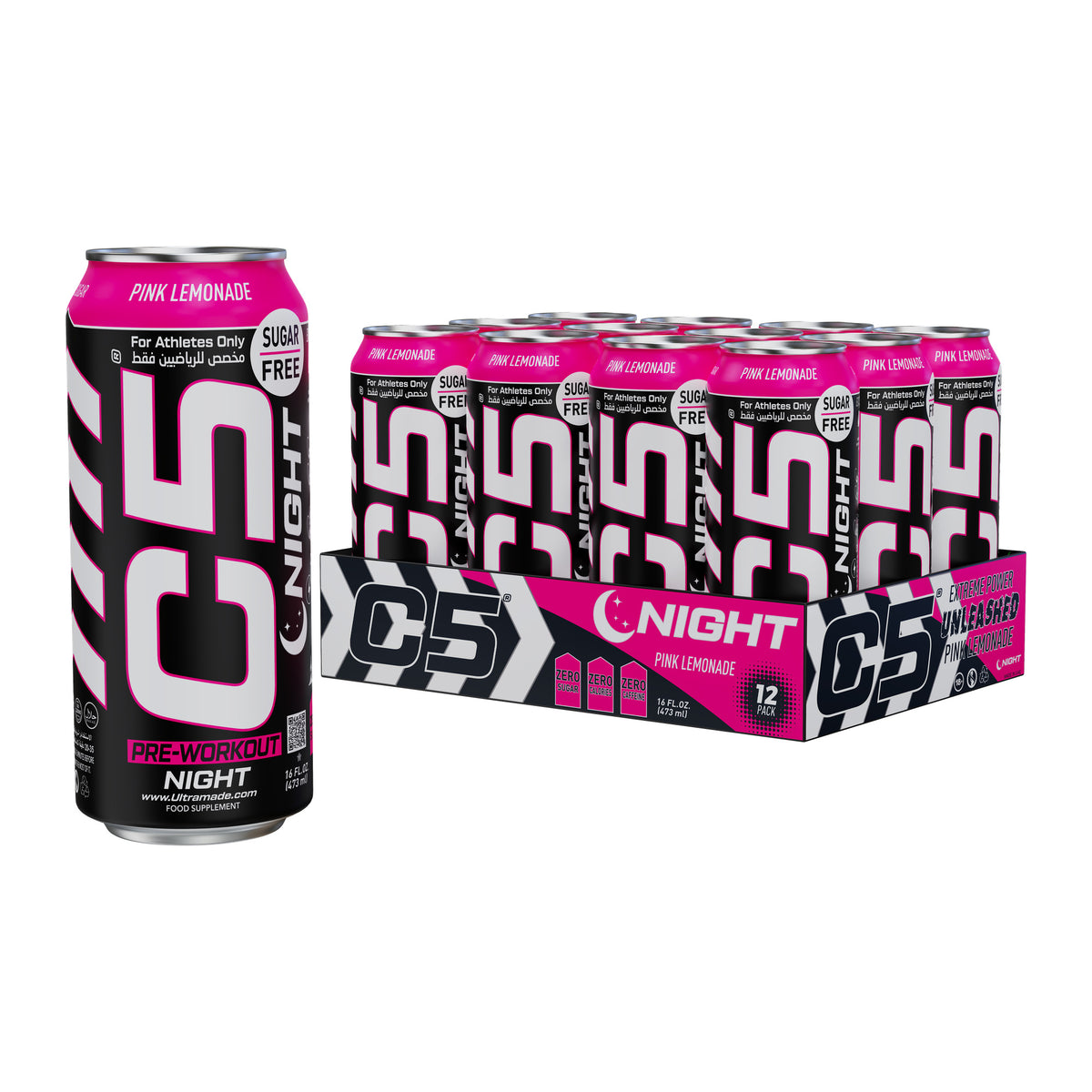 C5 Drink Night Pink Lemonade, Pre Workout - Ultramade
