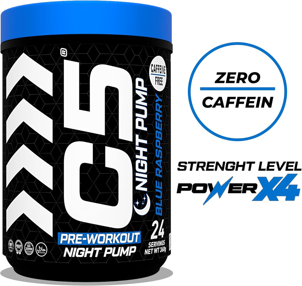 C5 Night Pump Pre Workout Powder Blue Raspberry - Ultramade