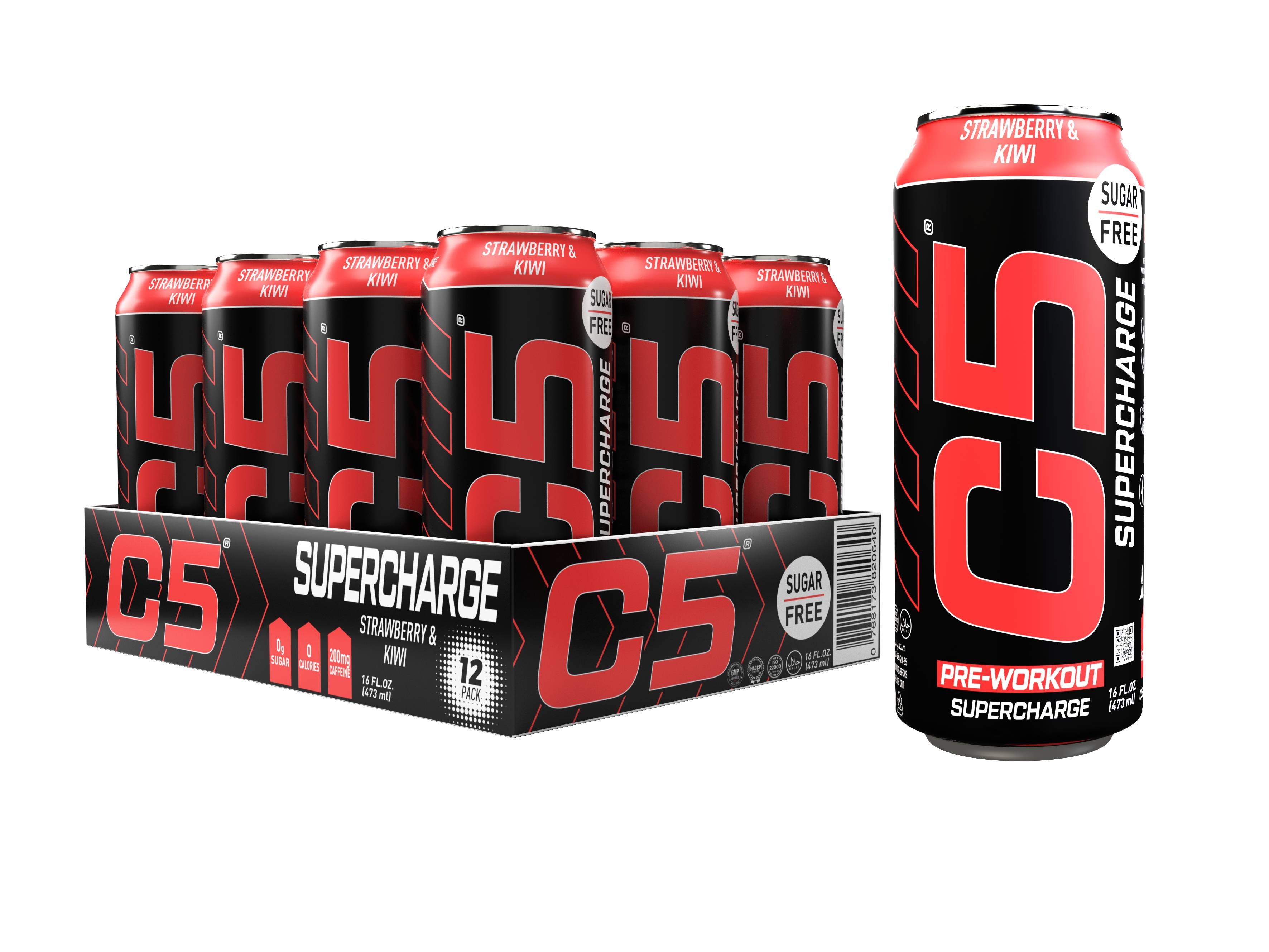 C5 Drink Supercharge Strawberry & Kiwi  Pre Workout - Ultramade