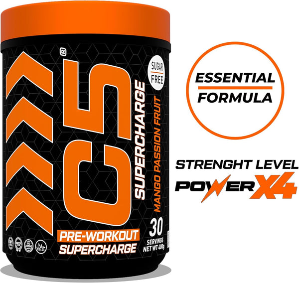 C5 Supercharge Pre Workout Powder Mango Passion Fruit