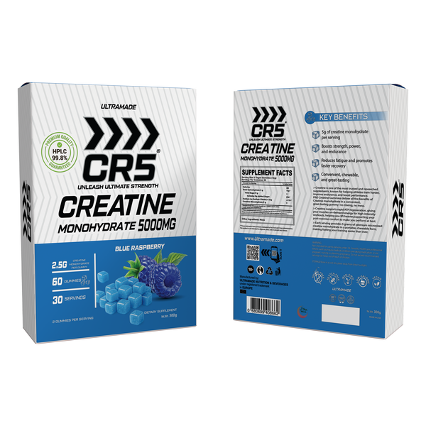 CR5 Creatine Gummies 5000mg – Creatine Monohydrate Gummies Blue Raspberry