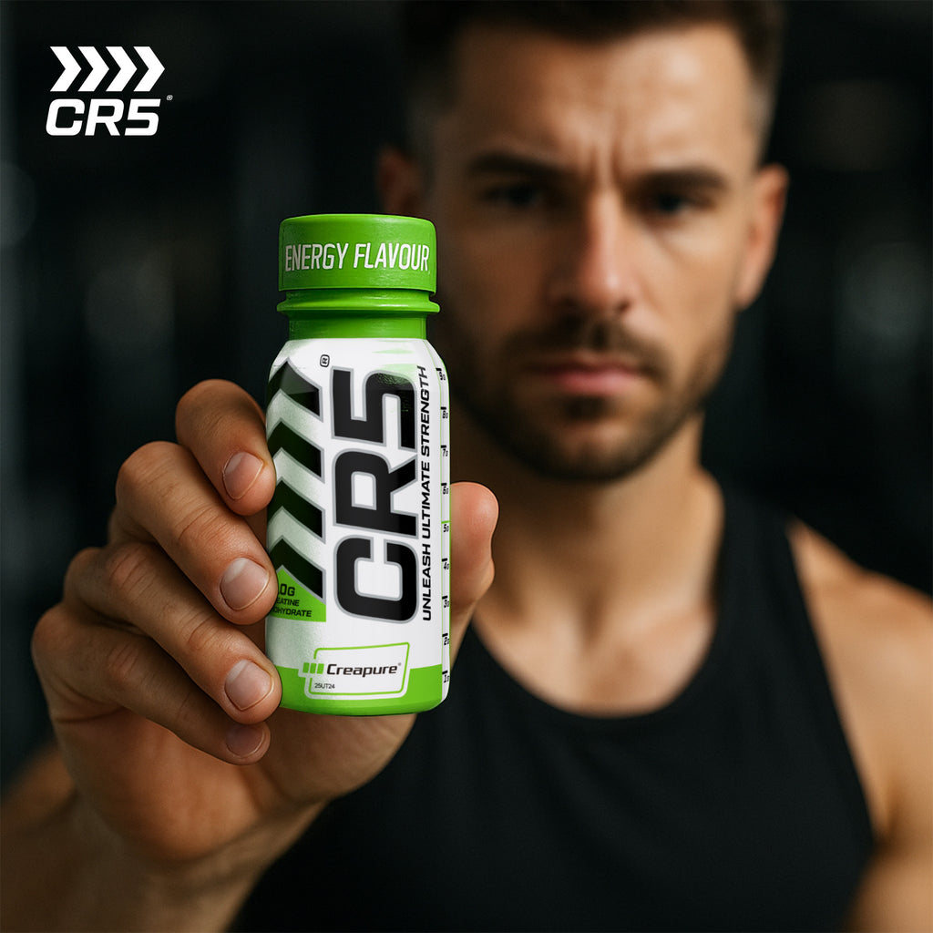 CR5® Shot Energy Flavour 77 ml – 100% Creapure® Creatine Monohydrate – Zero Sugar, Zero Calories – Pre & Post-Workout Strength & Recovery Supplement by Ultramade Nutrition - Ultramade