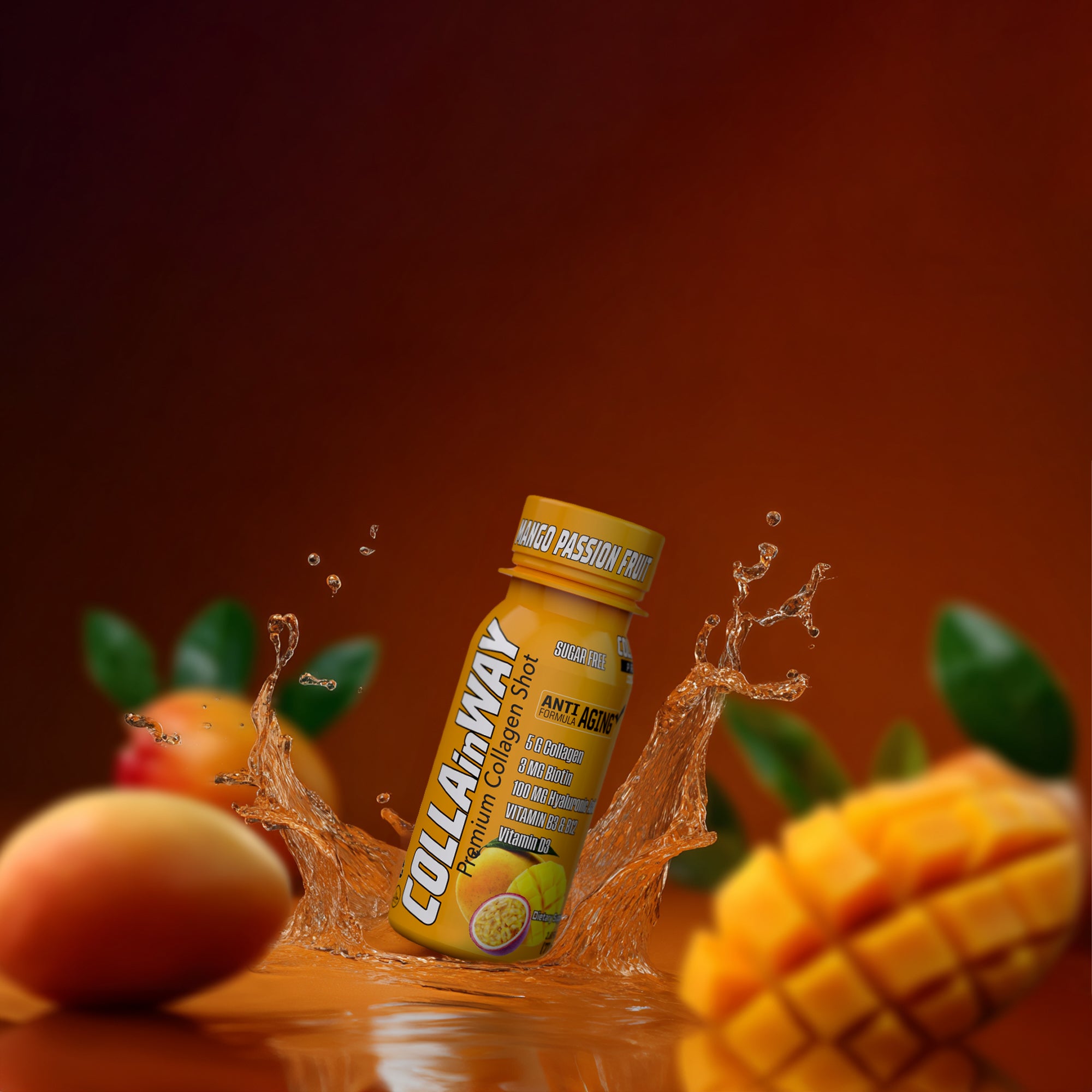 COLLAinWAY Premium Collagen Shot Mango Passion Fruit – 5000mg - Ultramade