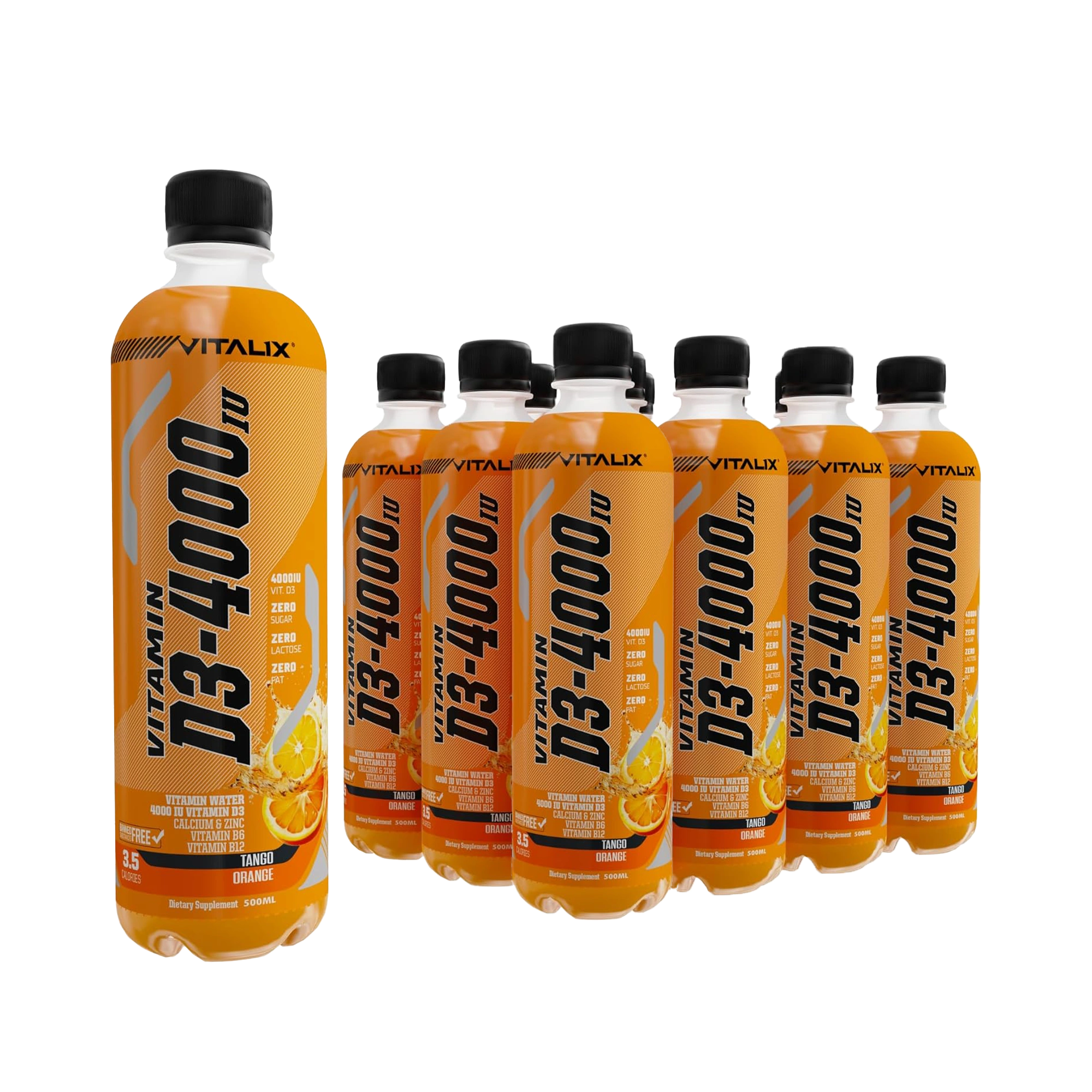 Vitamin D3-4000 Vitamin Water, Zero Sugar - Tango Orange