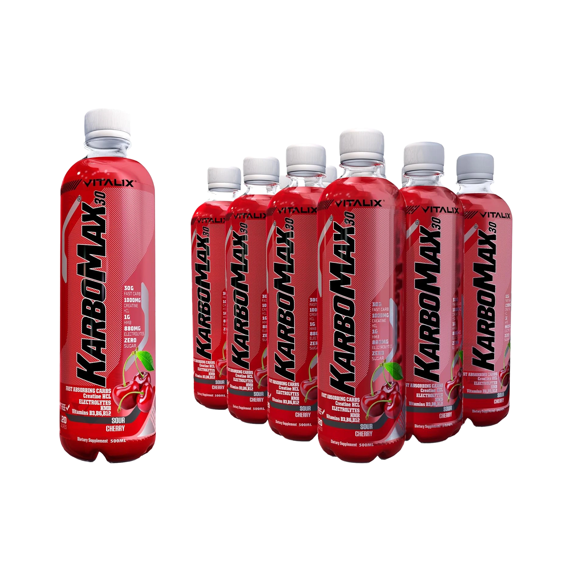 KarboMax 30 - Sour Cherry | Weight Gain Drink | Fast Carb with 30g Carbs