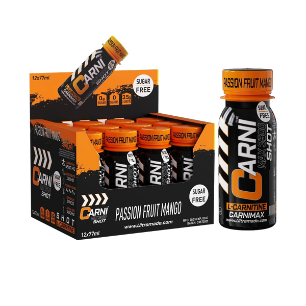 Carni Shot L-Carnitine Sugar-Free Passion Fruit Mango Pack of 12