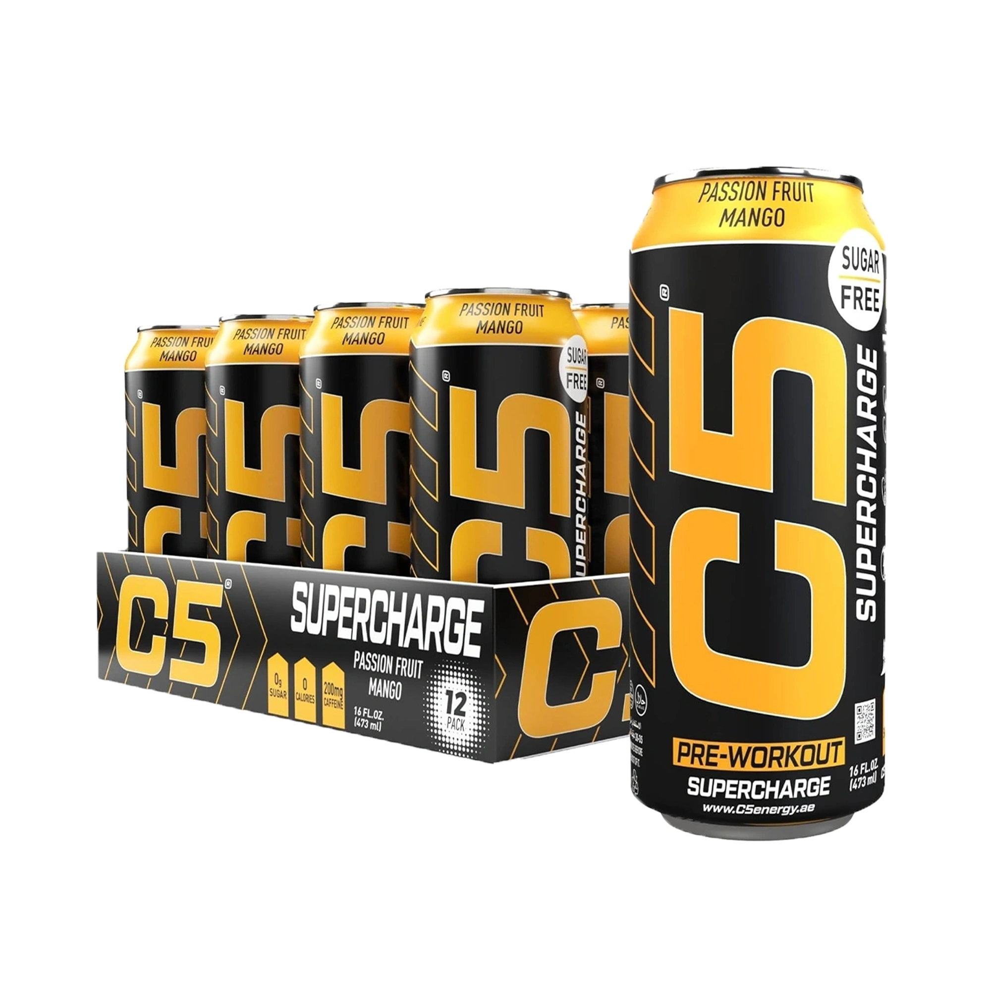 C5 Drink Supercharge Passion Fruit Mango Pre Workout