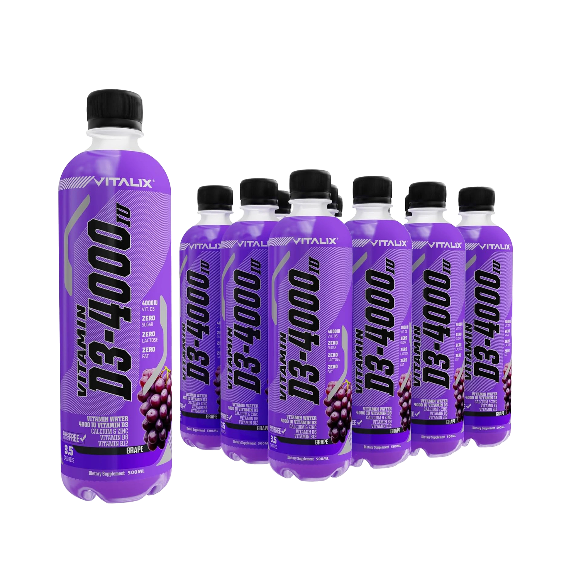 Vitamin D3-4000 Vitamin Water, Zero Sugar - Grape - Ultramade