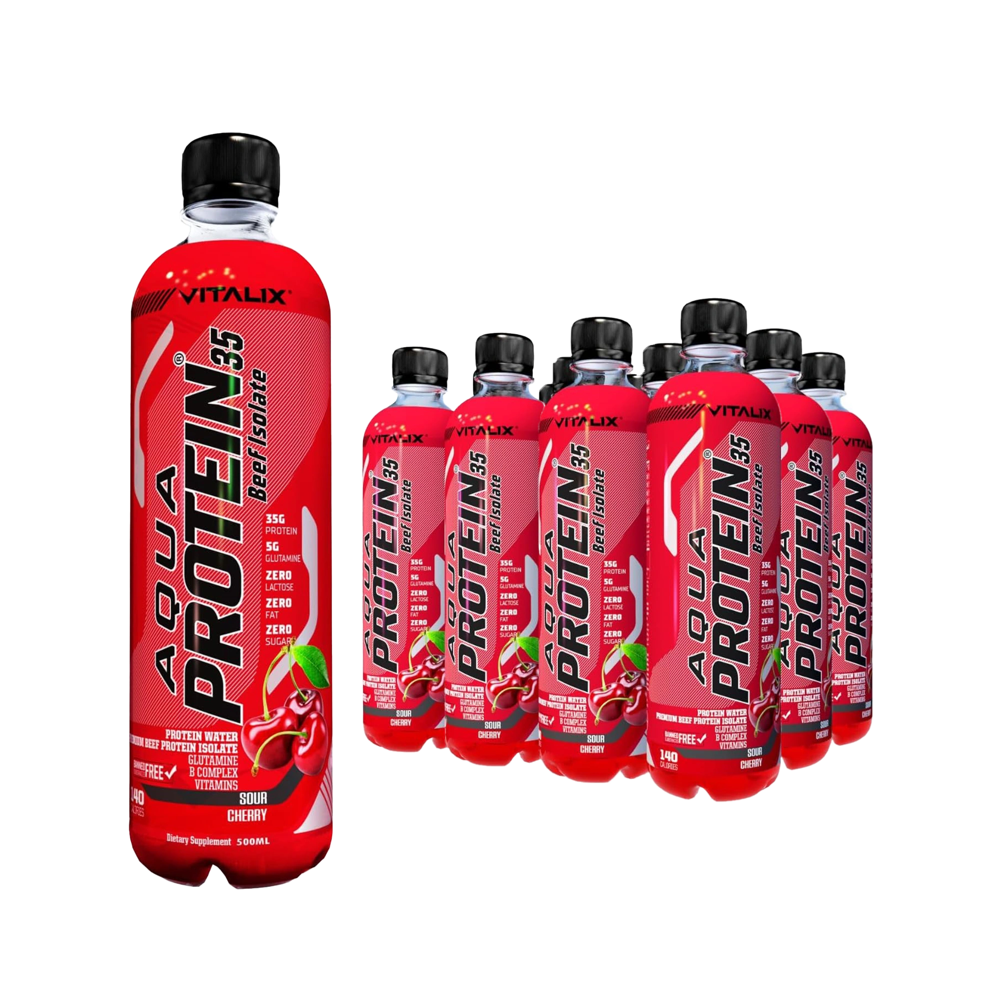 Aqua Protein 35 Premium Beef Protein Isolate - Sour Cherry