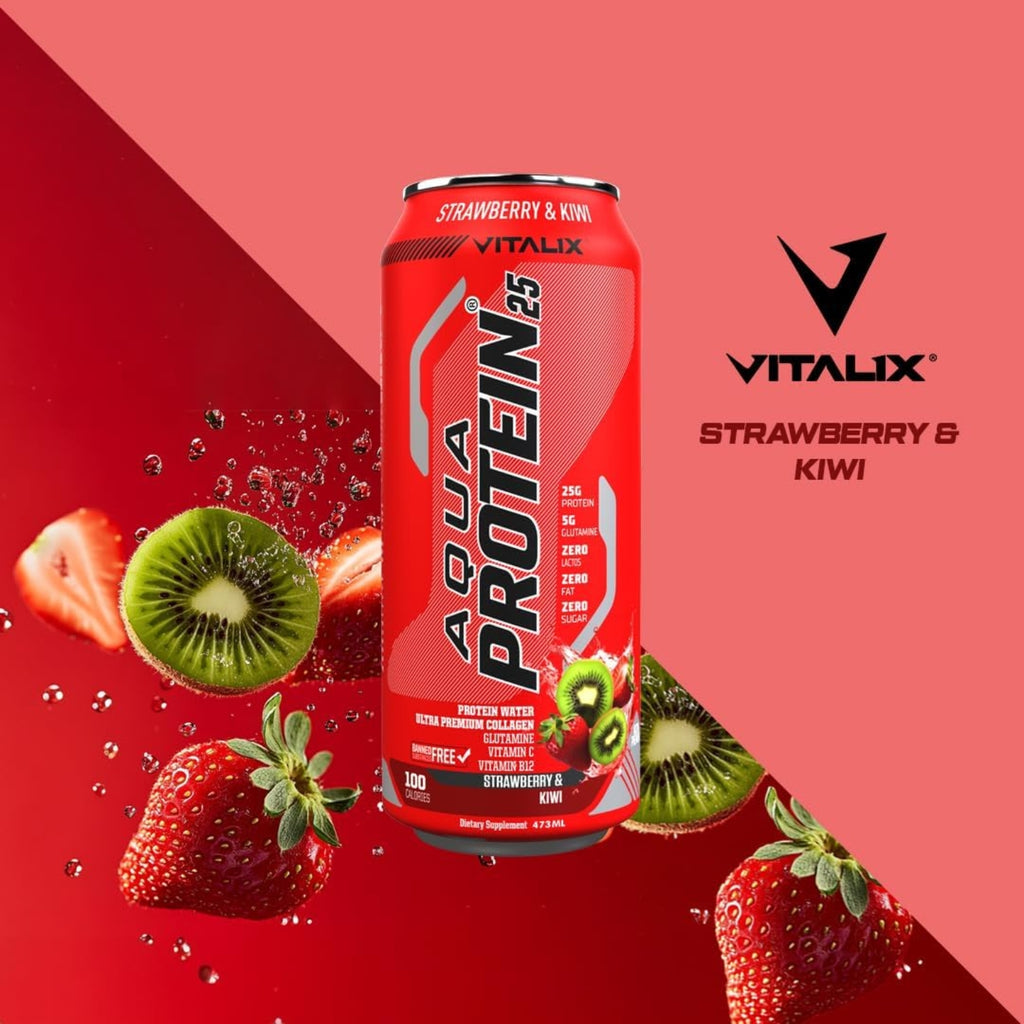 VITALIX Aqua Protein 25 Protein Water - Strawberry & Kiwi - Ultramade
