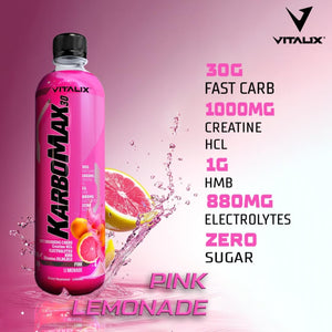 KarboMax 30 - Pink Lemonade | Weight Gain Drink | Fast Carb with 30g Carbs
