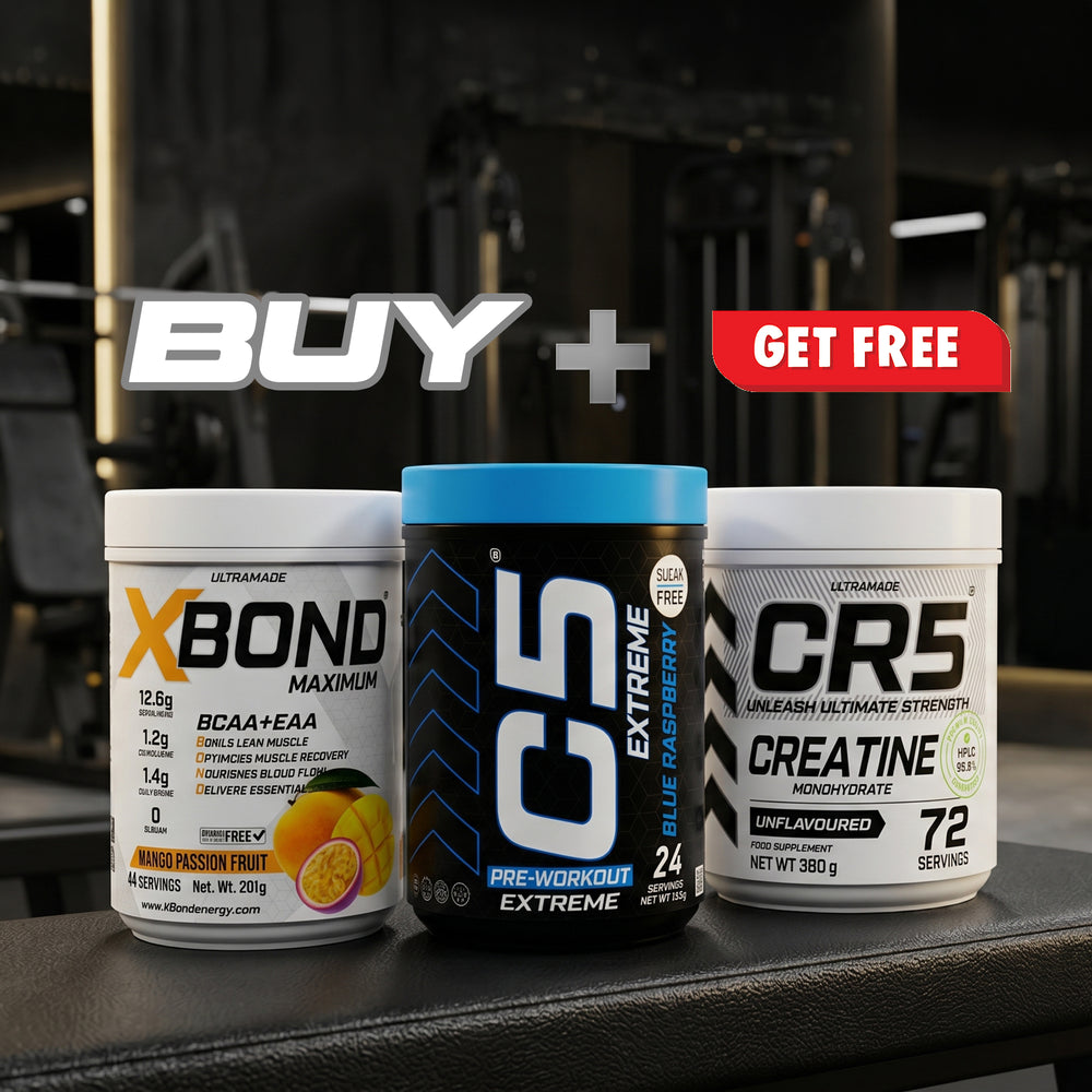 C5 Extreme + XBond BCAA + Free Creatine powder