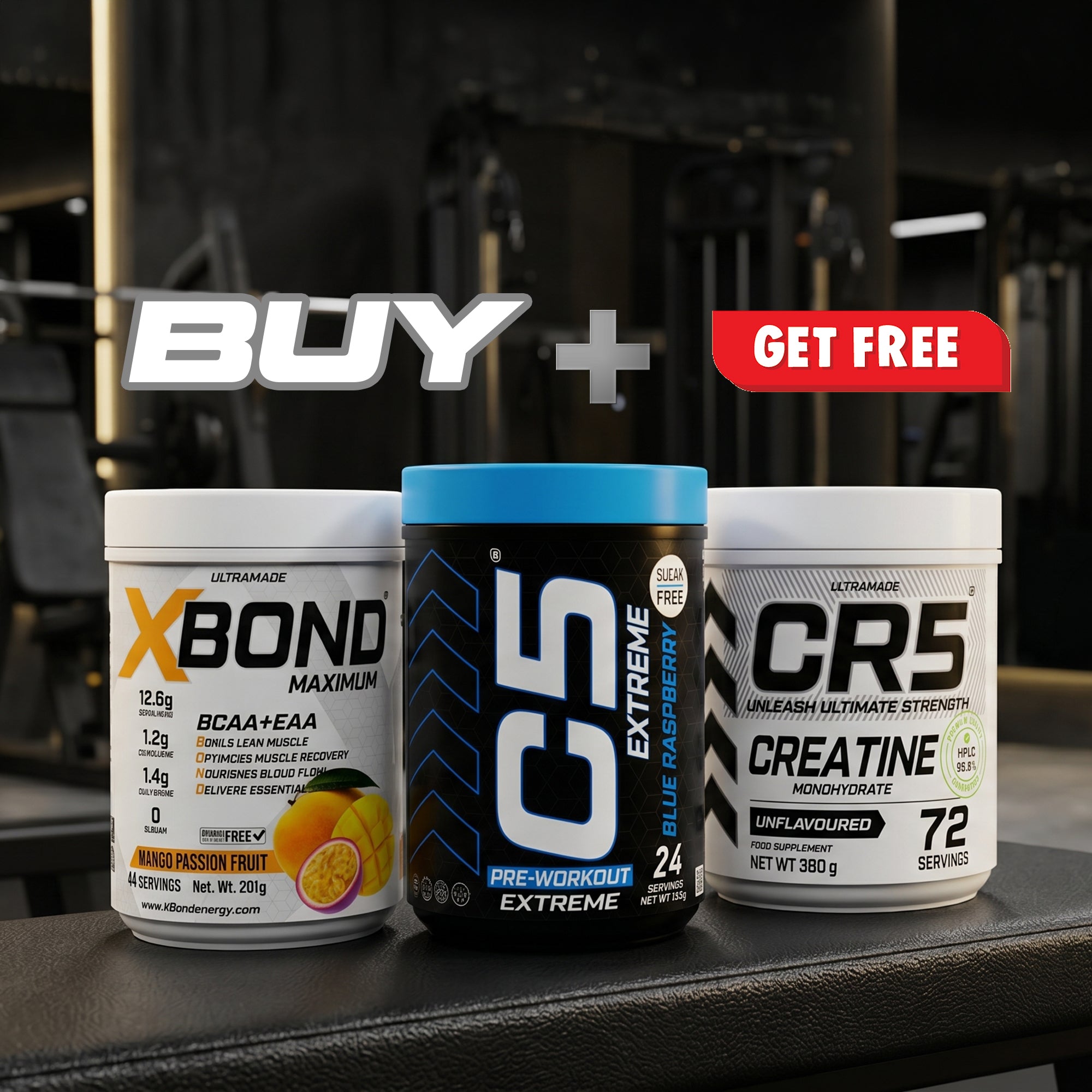 C5 Extreme + XBond BCAA + Free Creatine powder - Ultramade